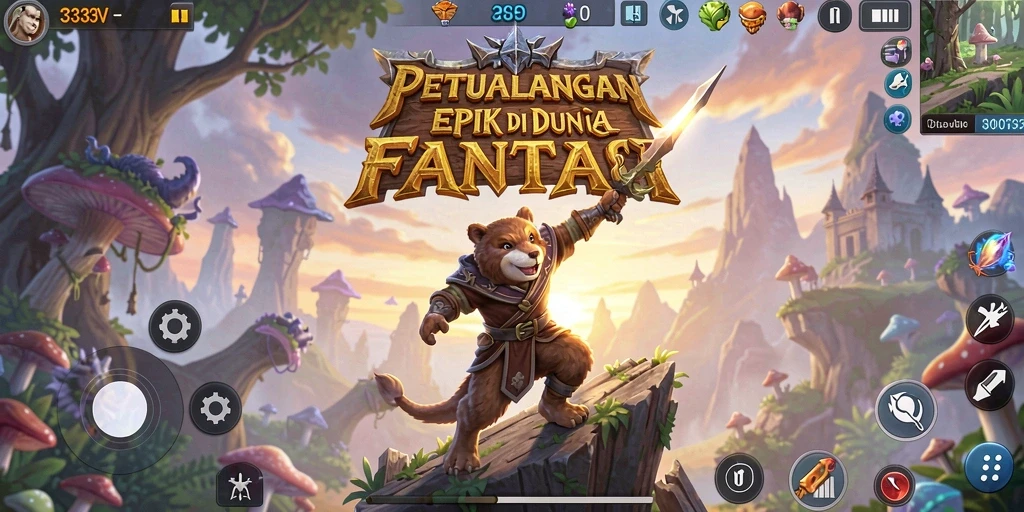 Tampilan gameplay yang memukau di 333V dengan pertarungan yang intens.