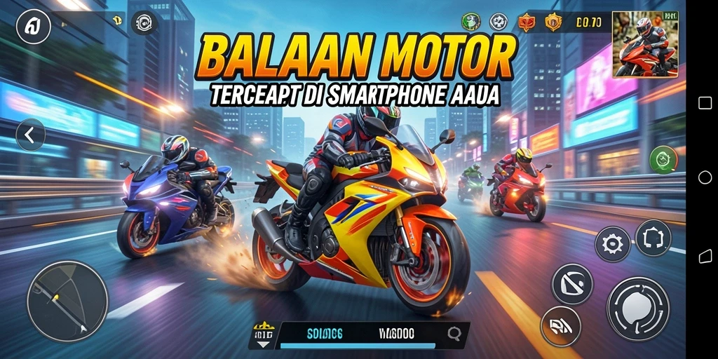 Gameplay menarik dan adrenalin tinggi dalam balapan motor.
