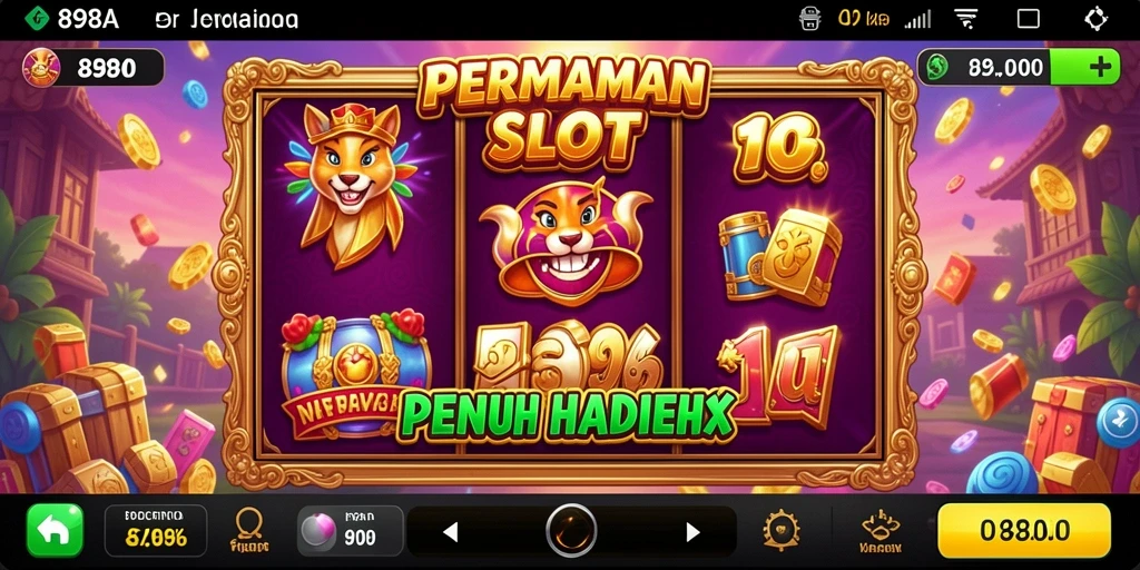 Tampilan gameplay seru dari 898A dengan berbagai simbol Slot.
