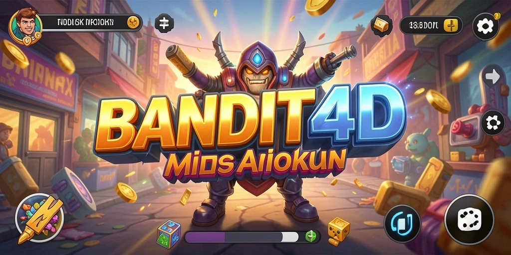 Tangkapan layar utama BANDIT4D menampilkan aksi permainan Arcade yang intens.