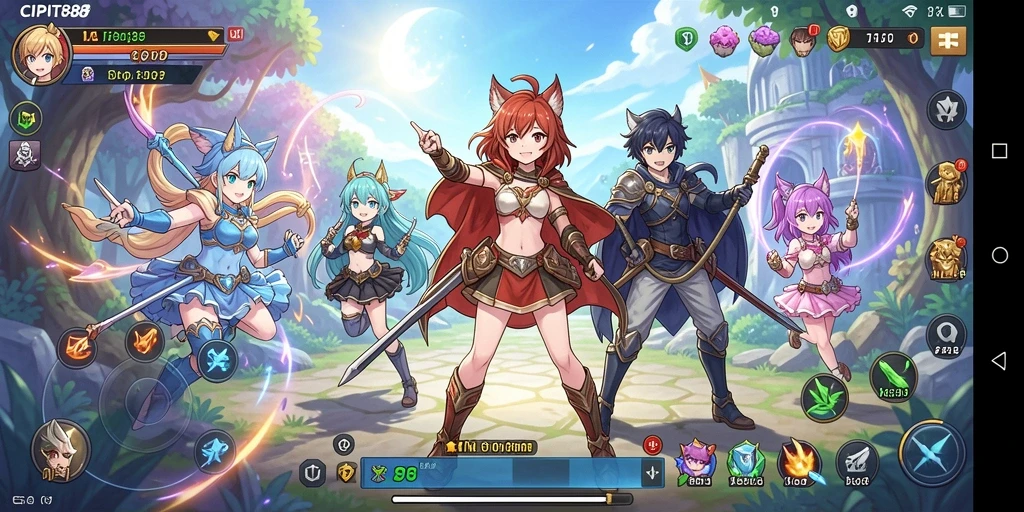 Gameplay seru dengan karakter Anime yang ikonik.