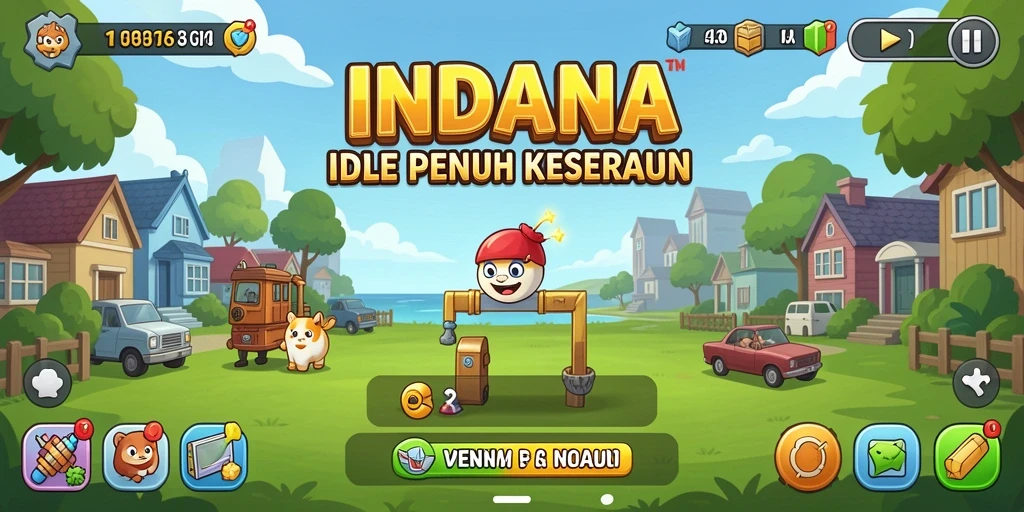 Tampilan gameplay menarik dari INDAAA yang penuh warna.