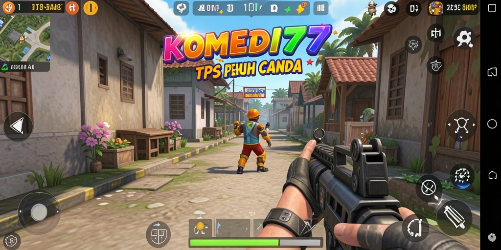 Gameplay seru dan konyol dalam KOMEDI77, penuh aksi dan tawa.