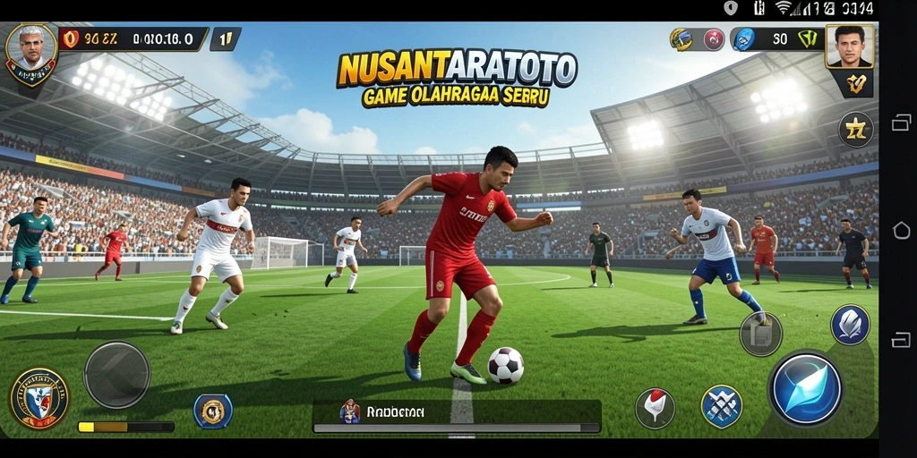 Tangkapan layar NUSANTARATOTO menampilkan aksi seru di lapangan olahraga.