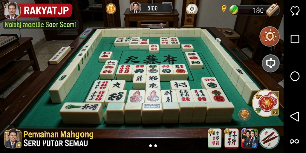 Tampilan gameplay Mahjong yang menegangkan dan menarik.