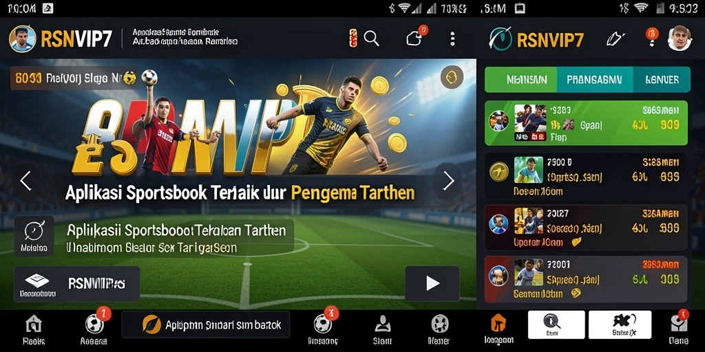 Tampilan antarmuka RSNVIP7 yang ramah pengguna dalam taruhan Sportsbook.