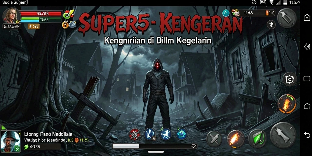 Screenshot gameplay menampilkan adegan menegangkan di dalam ruangan gelap.
