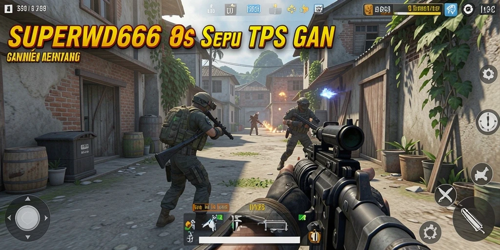Tampilan gameplay mendebarkan dari SUPERWD666 dengan aksi TPS.