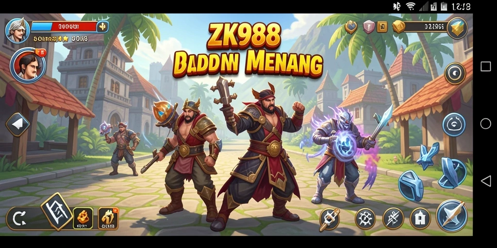 Screenshot ZK988 menampilkan pertempuran seru dengan taktik yang kompleks.