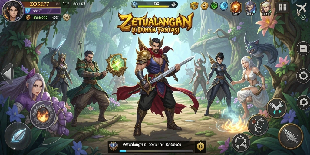 Gameplay menarik ZORO77 menampilkan petualangan seru dan karakter yang beragam.
